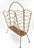 Gold MCM Lacquered Brass & Teak Wood Magazine Lp Newspaper Rack Holder For Sale - Image 8 of 10
