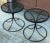 1960s Salterini Black Metal Mesh Top Tulip Base Outdoor Side Tables - A Pair For Sale - Image 9 of 11