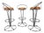 Vintage Space Age Italian Bar Stools, 1970, Set of 3 For Sale