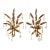 Mid Century Italian Gold Gilt Tole & Crystal Wall Sconces — Hollywood Regency / Italian Florentine Style For Sale