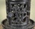 Chinese Chinese Cast Iron Garden Lantern With Hanging Finial and Iris Relief For Sale - Image 3 of 11