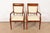Contemporary Baker Furniture Modern Regency Cherry Wood Upholstered Armchairs, Pair For Sale - Image 3 of 12
