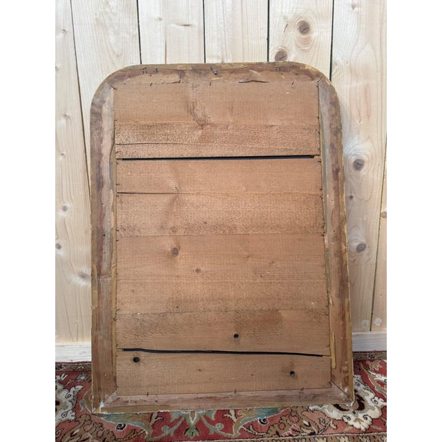 Louis Philippe Style Mirror in Gold Leaf Gilded Wood For Sale - Image 6 of 7