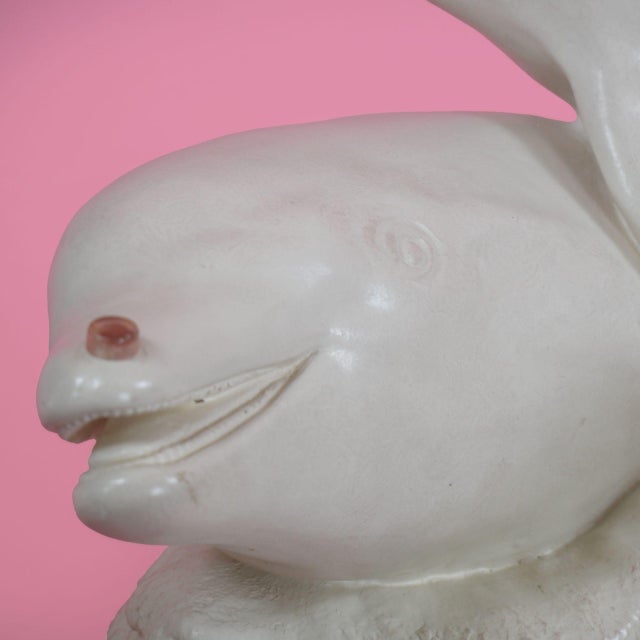 Late 20th Century Late 20th Century 4 Dolphin Heads Coffee Table For Sale - Image 5 of 5