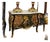 Hand-Painted Louis XV Style Marble Top Commode Chest With Gold Leaf & Bronze Mounts For Sale