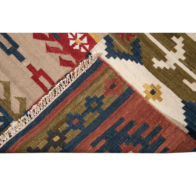 21st Century Modern Kilim Rug 8 '3'' X 9' 8'' For Sale - Image 4 of 12
