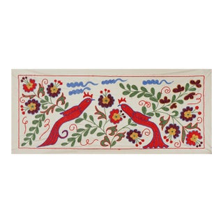 Uzbek Suzani Animal Cotton Tablecloth For Sale