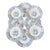Antique Blue & White Transferware Bread Plates by Wood & Sons Made in England "Yuan" Pattern - Set of 8 For Sale