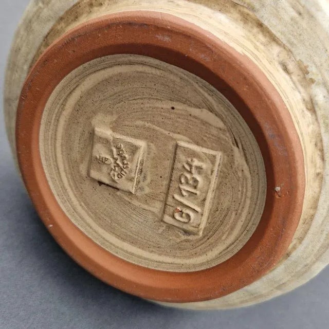 Ceramic Vase by F. Glatzle for Karlsruher Majolika, 1973, in Flawless conditions. Designed 1970 to 1979 This piece has an...