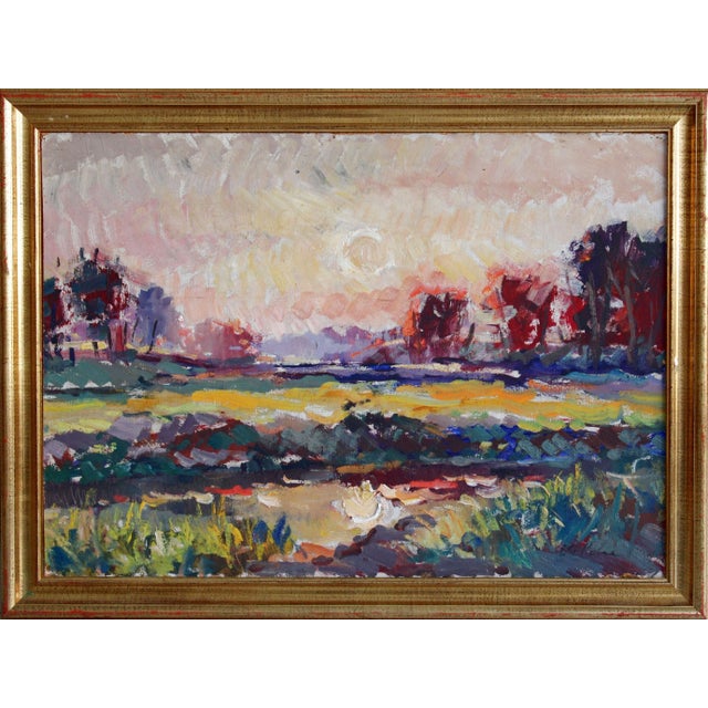 Sunset. Cardboard, oil, 50x70 cm harijs veldre (bullis till 1947) (1927.8.iii – 1999.6.v) harijs veldre learned in riga...