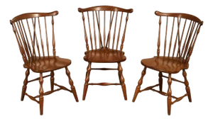 Pennsylvania House Vintage Set of Three Cherry Windsor Chairs