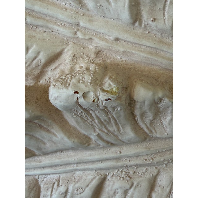 Vintage Monumental Sculptural Regency Palm Frond Faux Bamboo Wall Mirror For Sale - Image 10 of 12