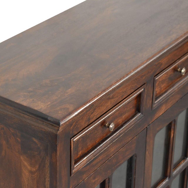 2020s Solid Wood Storage With Brass Knobs For Sale - Image 5 of 8