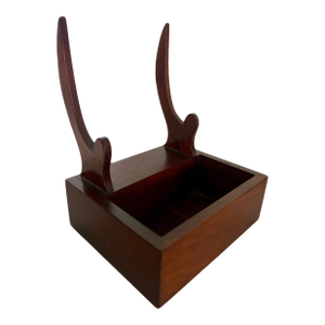 Vintage Solid Rosewood Desk Organiser / Envelope Stand by Van Faasen Shops