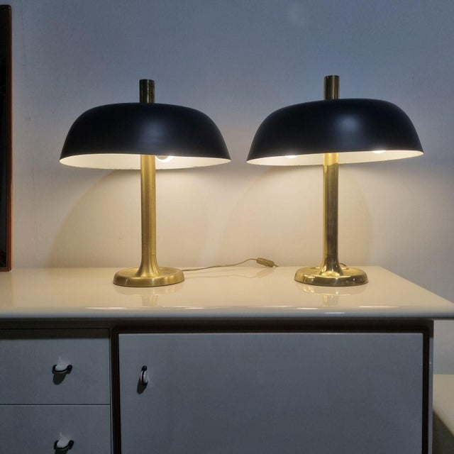 Metal Mid-Century Mushroom Lamps from Egon Hillebrand, 1970s, Set of 2 For Sale - Image 7 of 14