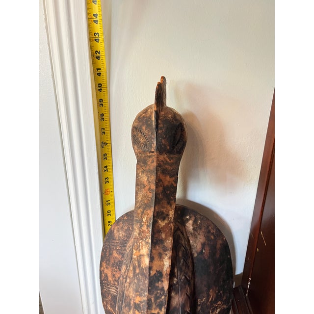 Early 20th Century West African Senufo-Style Sejen Carved Wood Hornbill Sculptures - Pair For Sale In West Palm - Image 6 of 11