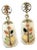 Multicolor Jade Asian Dangle Earrings, 14k Gold For Sale