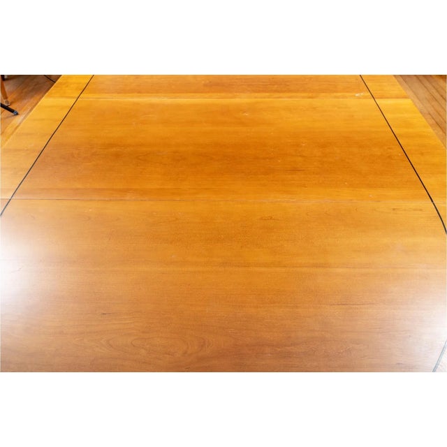 Mid 20th Century Mid 20th Century Double Pedestal Biedermeier Extension Dining Table For Sale - Image 5 of 13