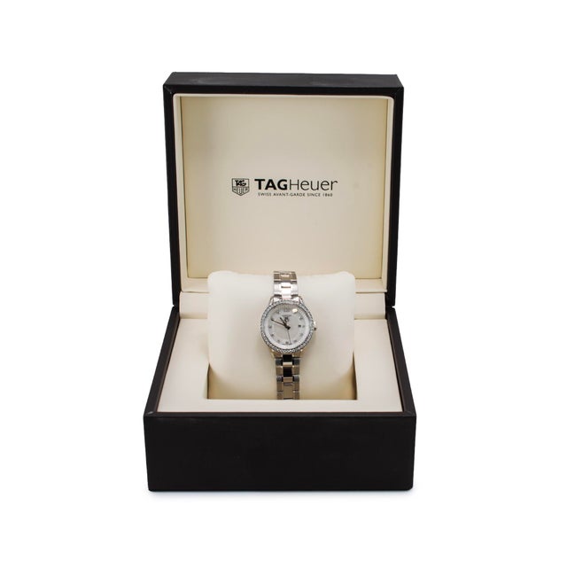 Ladies Tag Heuer Carrera 27mm wv1413.ba0793 Mop Diamond Dial Steel Quartz Watch For Sale - Image 10 of 11