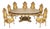 Late-20th-Century Italian Baroque/Rococo Revival Dining Room Table With 6 Chairs For Sale