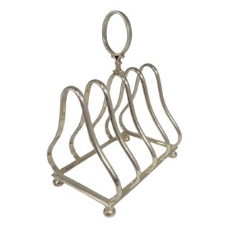 Edwardian English Sheffield Silver Toast Rack, 1900 For Sale