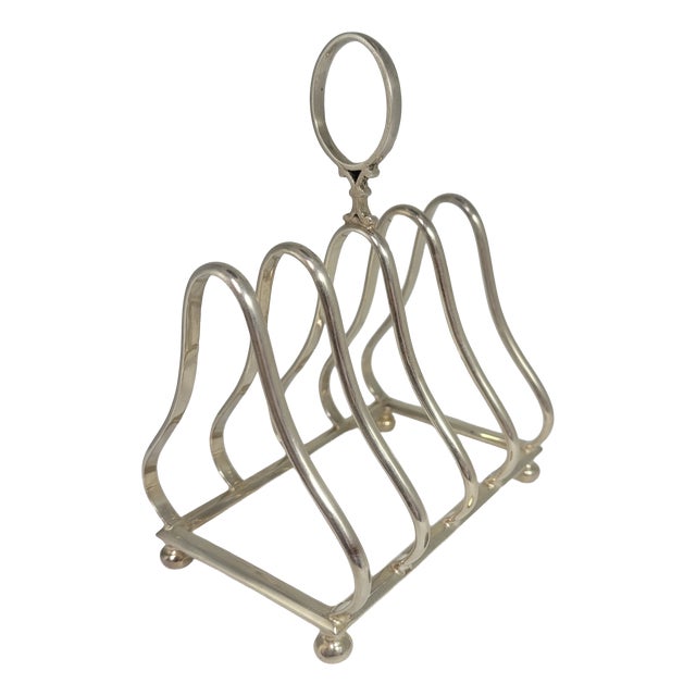 Edwardian English Sheffield Silver Toast Rack, 1900 For Sale