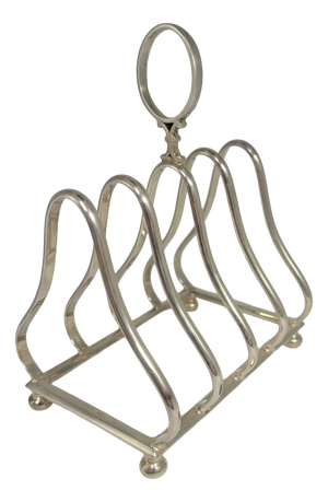 Edwardian English Sheffield Silver Toast Rack, 1900