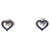 Early 21st Century Natural 0.41 cts heart blue sapphire earrings in 14k gold For Sale - Image 5 of 18