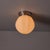 Metal 1940s Finnish Geometric Glass and Metal Wall or Ceiling Lamp in the Manner of Paavo Tynell For Sale - Image 7 of 18