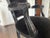 Black Pair of French Provincial Armchairs in Black Velvet - Regency Style For Sale - Image 8 of 10