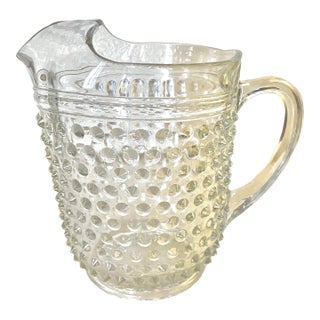 Vintage Anchor Hocking Hobnail Glass Pitcher For Sale