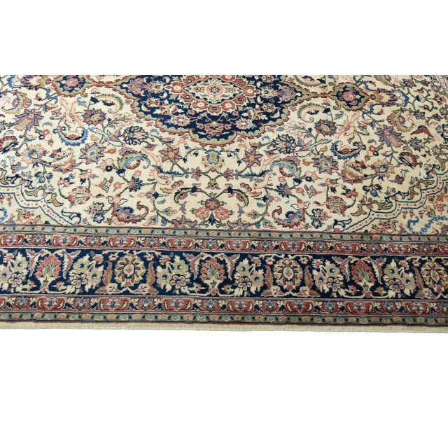 Hand-Knotted Sarough Oriental Rug in Cork Wool For Sale - Image 9 of 13