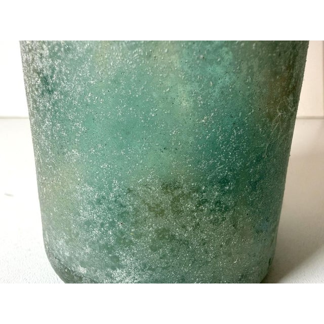 Teal Scavo Glass Bottle Vase attributed to Gino Cenedese, Italy, 1970s For Sale - Image 12 of 15