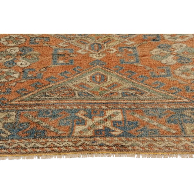 Vintage Orange Turkish Oushak Rug - 04'00 X 05'08 For Sale - Image 4 of 9