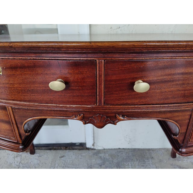 Wood Mid-18th Century English Queen Anne Style Mahogany Lowboy For Sale - Image 7 of 12