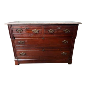 Antique 19th Century Victorian Eastlake Walnut Marple 3 Drawer Chest Dresser