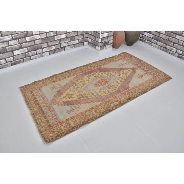 1960s Turkish Home Living Wool Carpet For Sale - Image 4 of 10