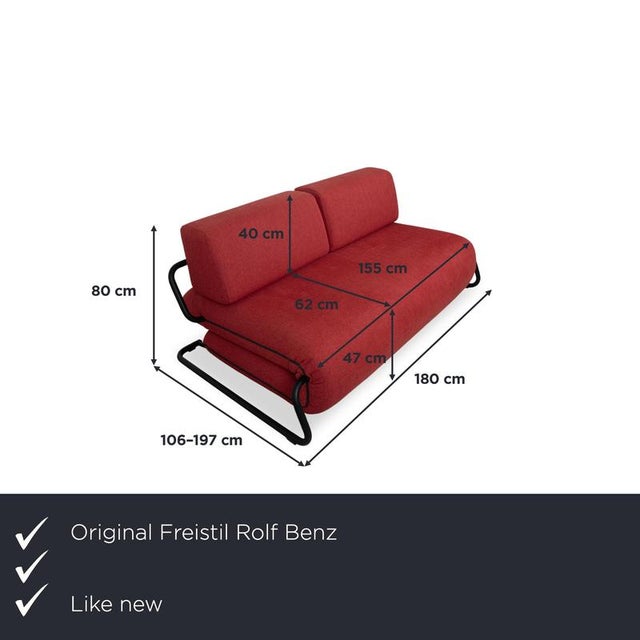 The freistil 164 by Rolf Benz is a comfortable sofa in a light and airy futon style, designed in 2013 by Jakob Schenk. The...
