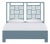 Finn Standard Bed Queen - Regatta Blue For Sale