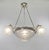 H. Petitot A French art deco chandelier by Hubert Petitot (c. 1935) in nickel plated bronze or solid brass with four...