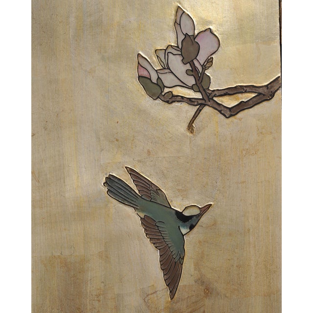 Chinese Export Six-Panel Gilt Landscape Coromandel Screen 8 Ft For Sale - Image 13 of 18