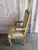 Set of 14 French Louis XV Style Distressed Dining Chairs With Linen For Sale In Los Angeles - Image 6 of 17