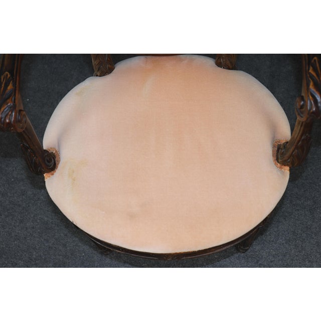 Pair of 18th C. French Louis XVI Carved Upholstered Armchairs For Sale - Image 9 of 15
