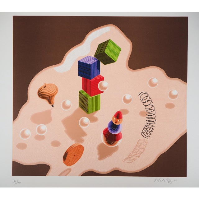 Paper Kinetic Composition of Toys Lithograph by Victor Vasarely For Sale - Image 7 of 8