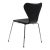 Fritz Hansen 3107 Chair in Black Leather by Arne Jacobsen for Fritz Hansen For Sale - Image 4 of 5
