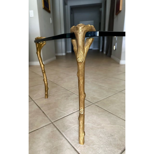 P.E.Guerin Faux Bois Gilt Bronze Cocktail Table For Sale - Image 13 of 17