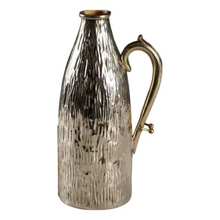 Vintage Bottle Holder in Silvered Metal, England, 1960s-1970s For Sale