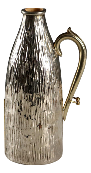 Vintage Bottle Holder in Silvered Metal, England, 1960s-1970s