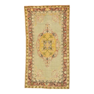 Antique Turkish Oushak Rug - 03'05 X 06'05 For Sale