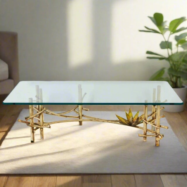 Large Silas Seandal Wrought Iron Coffee Table |Southwest Desert Design For Sale - Image 9 of 9